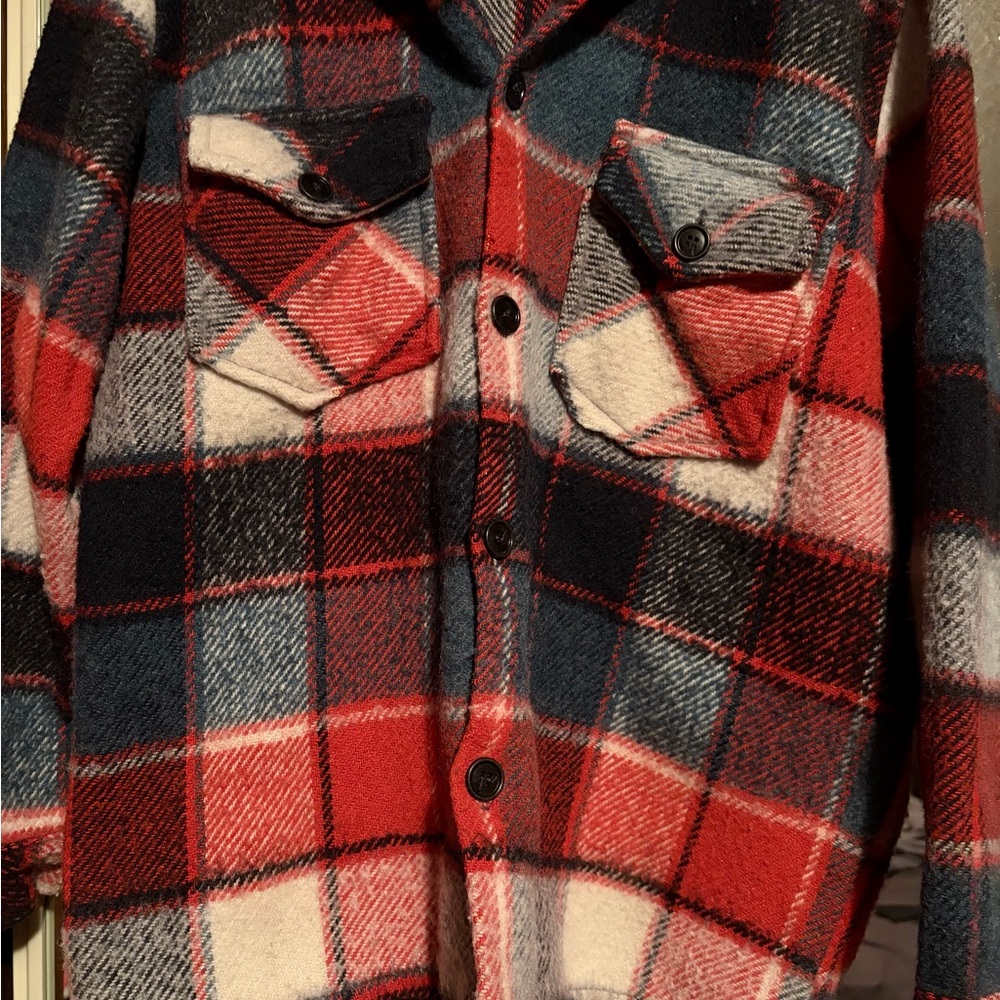 PIONEER Red and Black Plaid Jacket
